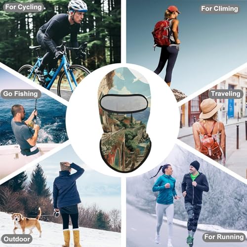 Balaclava para hombre, máscara para esquí y ciclismo, cubreboca para verano e invierno, protección facial multifuncional miniatura 6