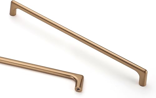 Miniatura 7 de Asidrama Paquete de 6 tiradores de gabinete de níquel satinado cepillado de 10 pulgadas (10.079 in), manijas de gabinete, manijas de armario,