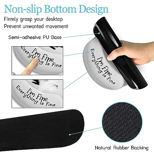 Limkrian J-MOUA107-2 Desk Mat Desk Pad, Large Gaming Mouse Pad With Wrist Rest Wrist Support, Ergonomic Mouse Pad Keyboard Mat Wrist Rest, Cup Coaster, Home Office Desk Accessories Decor Supplies, Funny Black Cat thumb #5