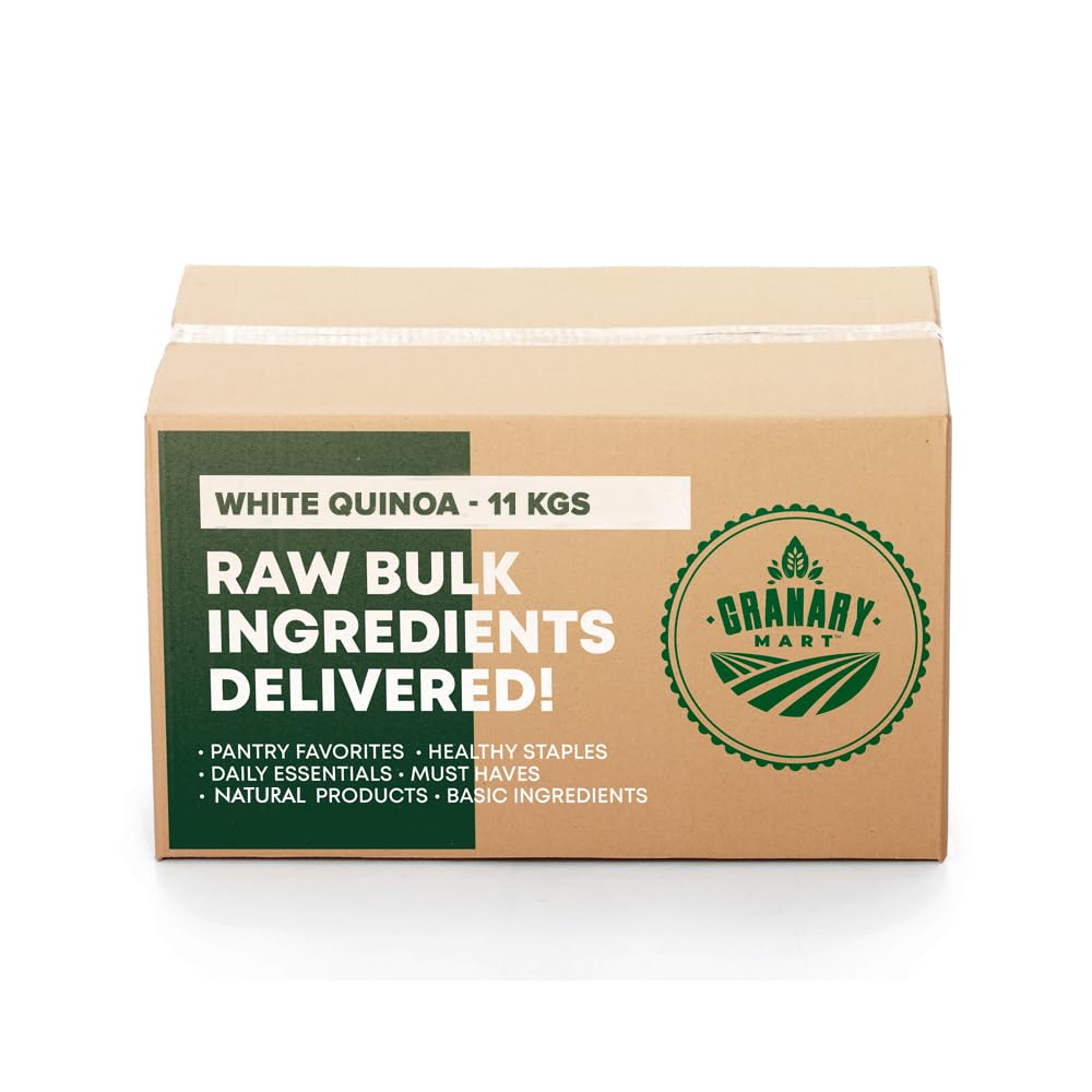 Natural White Quinoa by Granary Mart - Protein-Rich Whole Grain – Wholesome and Nutritious – Rice Alternative – GMO & Gluten Free - Affordable Bulk Rate – 25 lbs. Bulk Bag