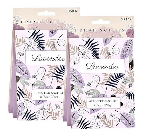 Zinqatun Lavendelduft 6er-Pack Duftsäckchen Kleiderschrank