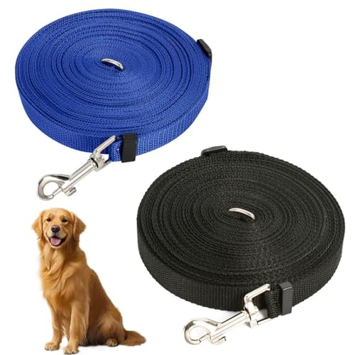 COYUN Guinzaglio per Cani,2 Pcs Lunghina Cane in Nylon Resistente,Longhina per Cani,Guinzaglio Addestramento,per Canis per L'addestramento e L'uso All'aperto
