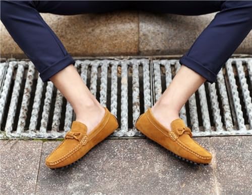 Mens Suede Loafers Lightweight Flexible Anti Slip Round Toe Driving Shoes for Men Casual Walking Comfort Prom3
