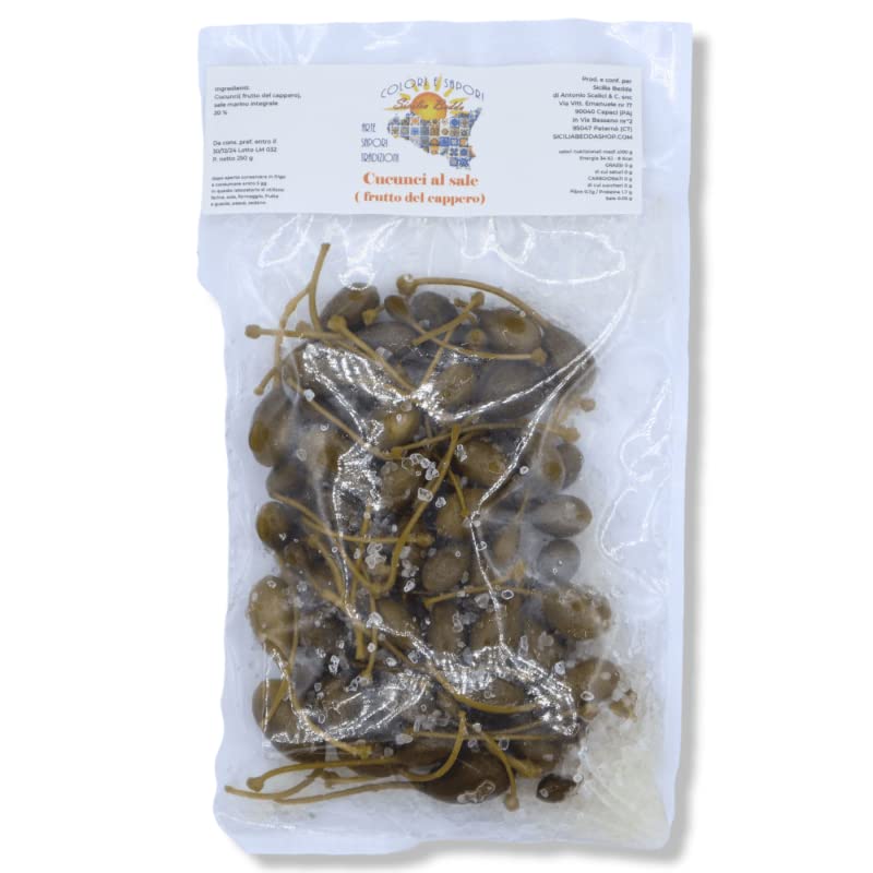 SICILIA BEDDA CAPACI Cucunci (Fruto de la alcaparra) en Sal, 250g