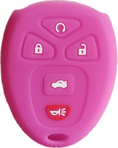 Funda protectora para llavero inteligente, soporte remoto sin llave para Buick Gmc Chevrolet Cadillac Special Rosa