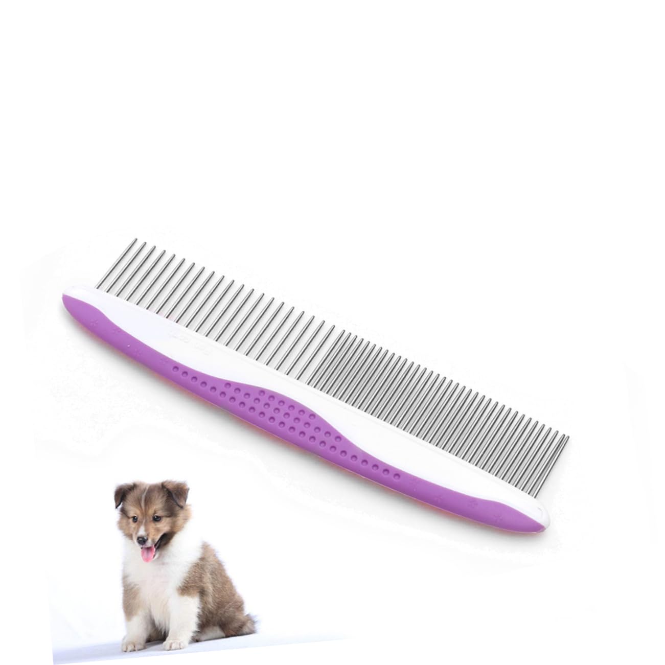 POPETPOP 3stücke Pet Grooming Kamm Mit Köpfen Und Rutschfestem Griff Einzelreihe Für Schonende Fellpflege Von Hunden Und Katzen