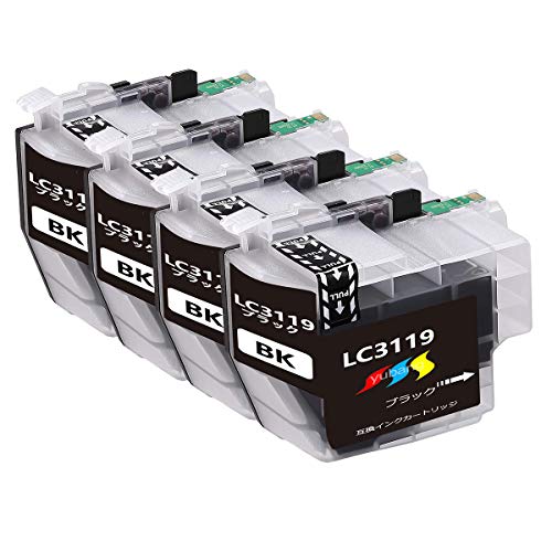 Amazon.co.jp: ブラザー互換 インクカートリッジLC3119(3117)bk黒