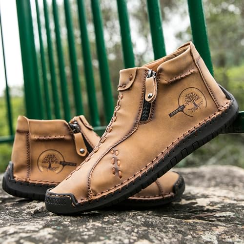 Mens Leather Slip On Loafers Fashion Sneakers Casual Shoes3