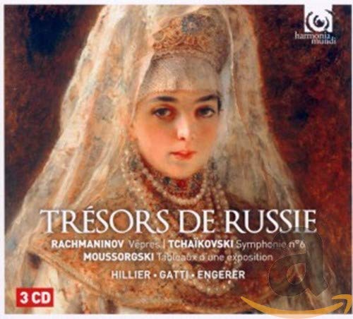 Vespers / Symphony 6 / Pictures at An Exhibition [Audio CD] Daniele Gatti; Paul Hillier; Royal Philharmonic Orchestra; Sergey Rachmaninov; Pyotr Il'yich Tchaikovsky; Modest Mussorgsky; Brigitte Engerer; Mati Turi; Vladimir Miller; Estonian Philharmonic Chamber Choir; Iris Oja and Tiit Kogerman