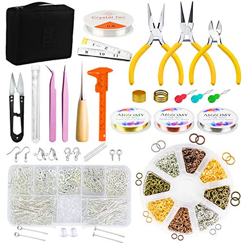 Jewelry Making Supplies,2282pcs Jewelry Making Kit with Storage Case,Beading Needles,Beading Wire,Jewelry Pliers for Jewelry Repair and Beading Craft