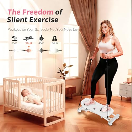 Image of ZCMHAXJ Balance Board for Adults, Ski Machine Exercise Equipment with Resistance Bands, Rock Stepper Featuring LCD Monitor, Portable Wobble Board or Full Body Workout at Home Gym