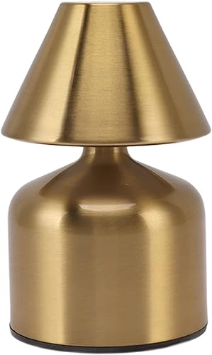 Focket Lámpara de mesa inalámbrica, 3 colores de atenuación continua USB recargable, lámpara de escritorio LED de 1800 mAh, funciona con pilas,