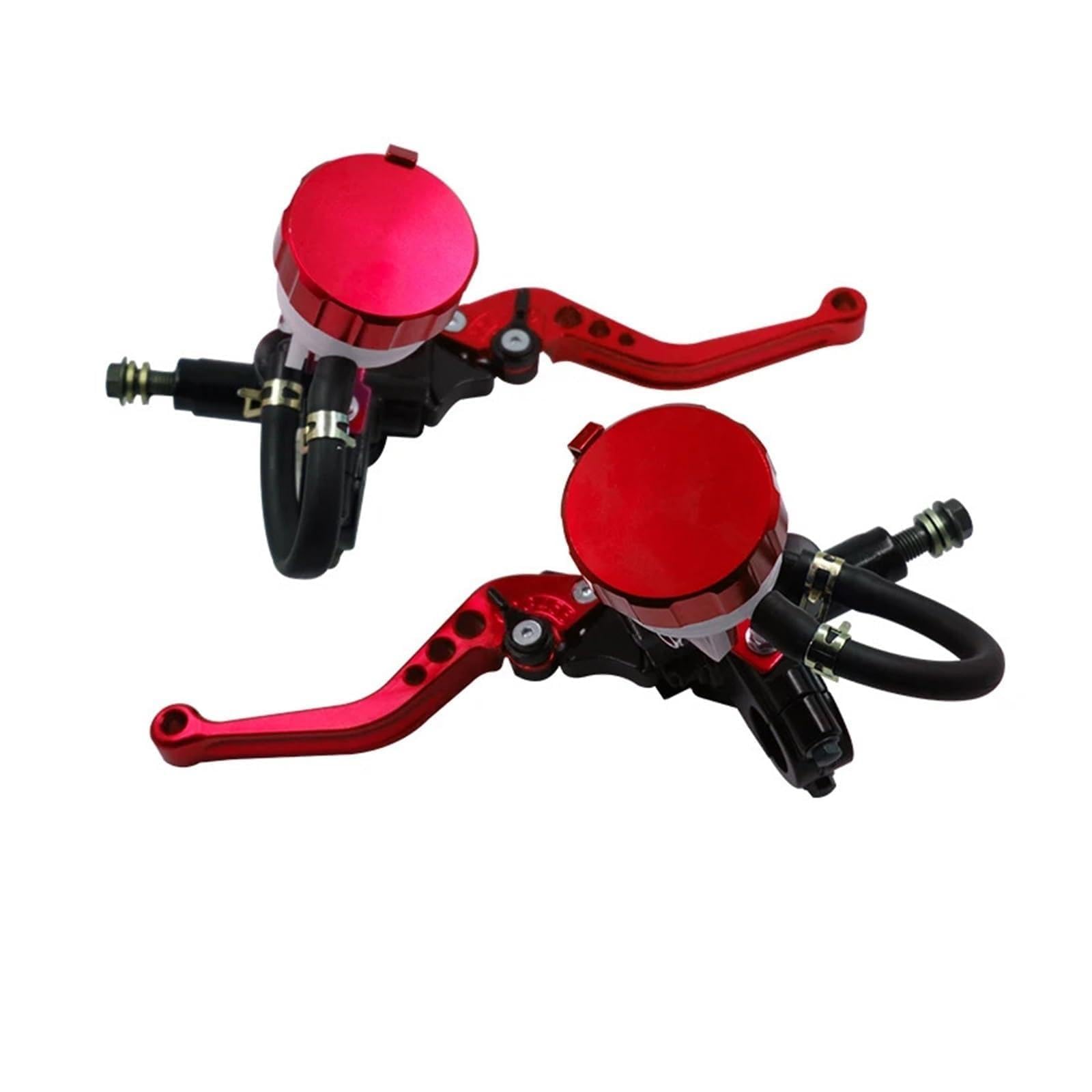 Hiverni Motorcycle Brake Lever Motorcycle Hydraulic Clutch Brake Pump Master Cylinder CNC Lever Handle(Red)