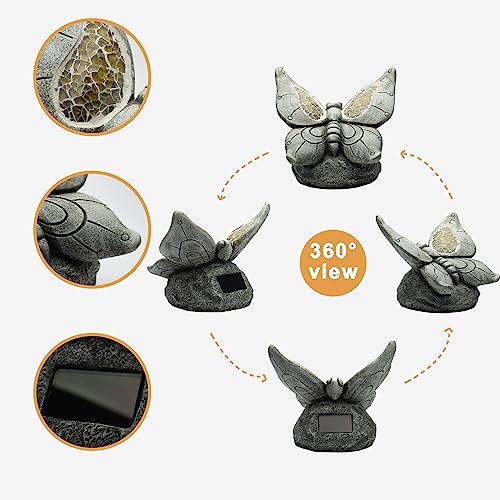 Garden-Statue-ButterflySolar-Butterfly-Decor-for-OutdoorResin-Butterfly-Figurine-with-Solar-Light-for-PatioBalconyYardLawn-OrnamentPerfect-Garden-Gift