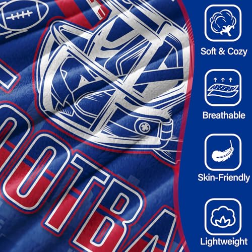 Fiwsuyr Football Gifts for Men, Football Merch Blanket for Fans, Sports Style Gear Stuff for Women, Home Decor Throws for Sofa Bed Couch 60"x50" - image 4