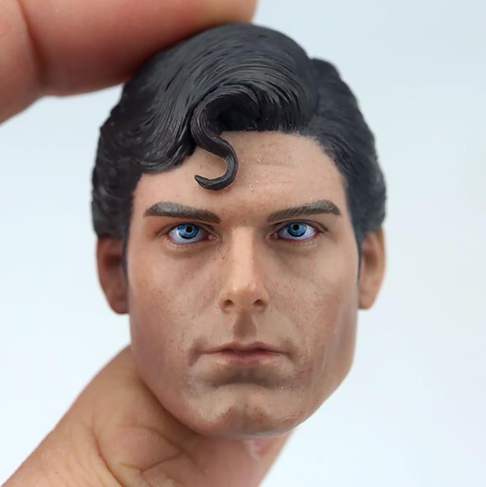 SOUFORCE1/6 Scale Male Head Sculpt European Brave Man Black Hair Head for 12inch Phicen,TBLeague Action Figure Body Collection