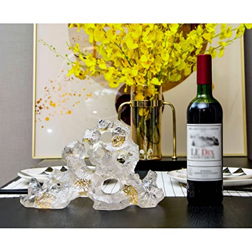 Soporte para botellas de vino de resina transparente miniatura 6
