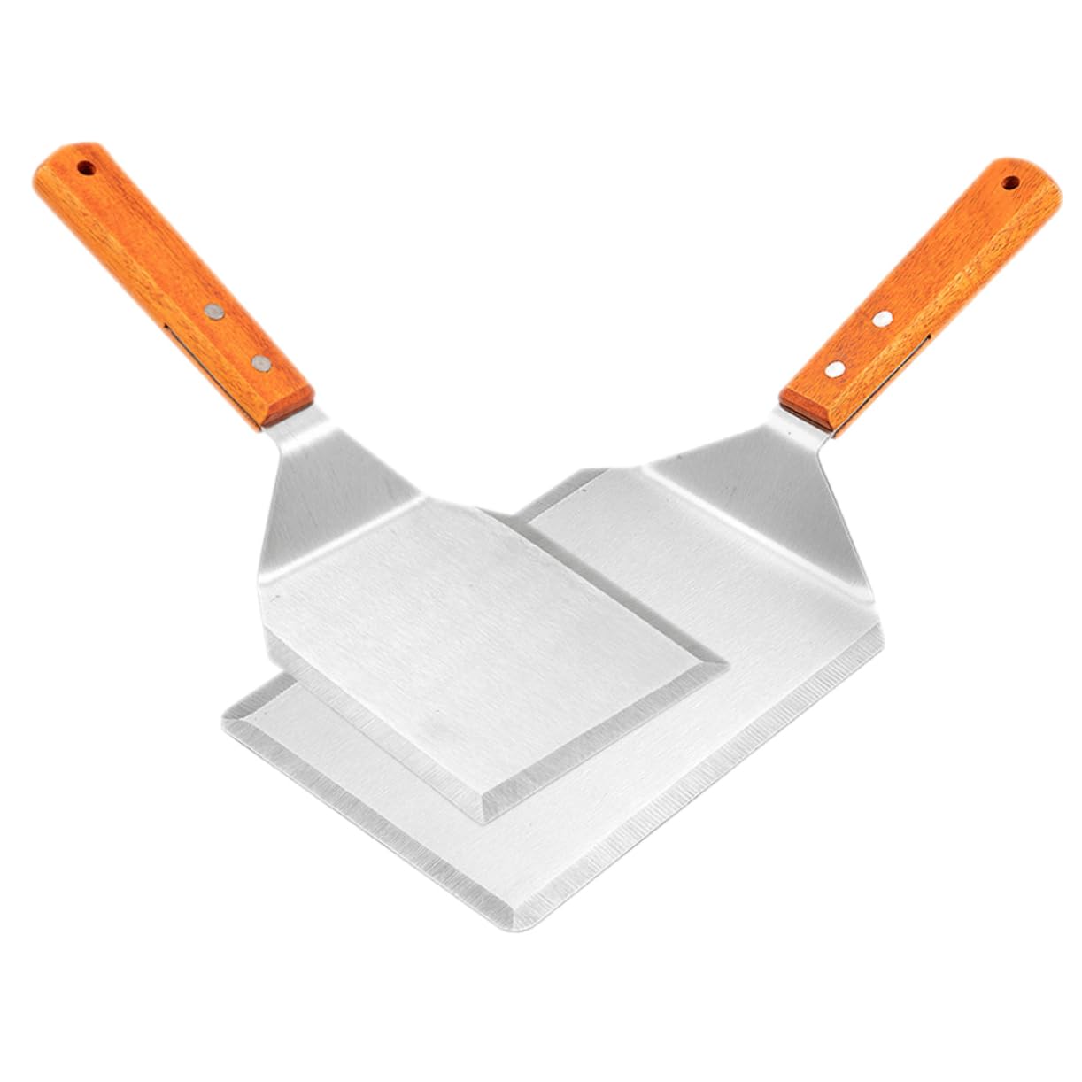Alipis 2 Espátulas De Acero Inoxidable para Panqueques Sartén Profesional para Wok Parrilla Plancha Machacador Sartén para Estufa Pala Espátula para Freír