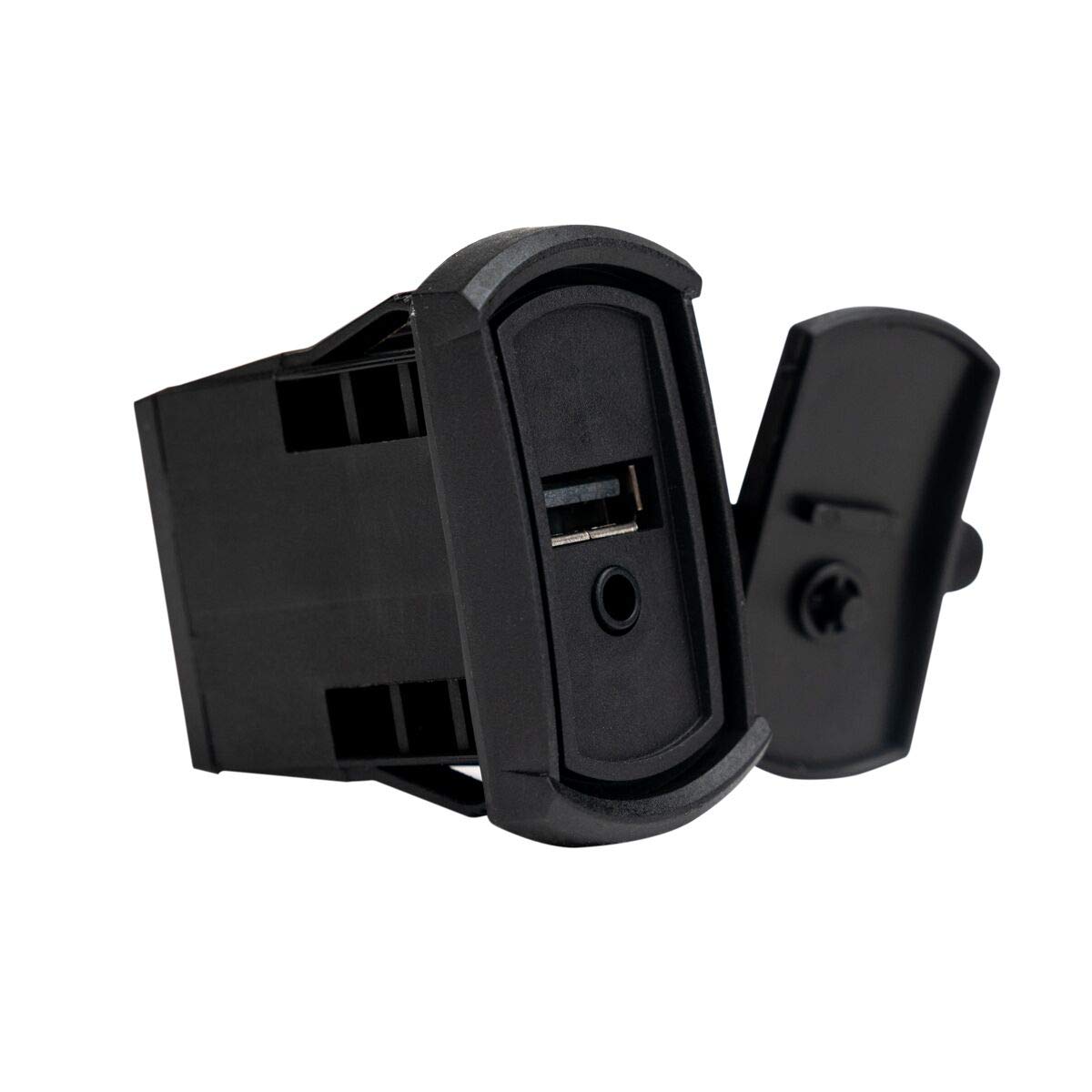 MB Quart PSAP-2S Media Extension (Black) – 10 Foot Extension, AUX to RCA, USB Port, Plug and Play, Audio Playback, Dual Accessory Plug, Apple Car Play Compatible