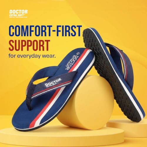 Image of DOCTOR EXTRA SOFT Slipper for Men's | Diabetic & Orthopedic | Lightweight & Comfortable | Soft, Durable & Skid Resistant | Flip-Flop & Slippers for Men's & Boy's D-33