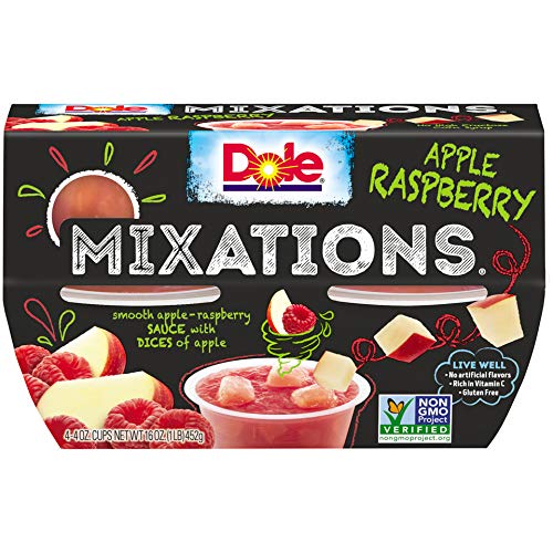 Dole Fruit Bowls, Apple Raspberry Mixations, 4oz, 4 cups