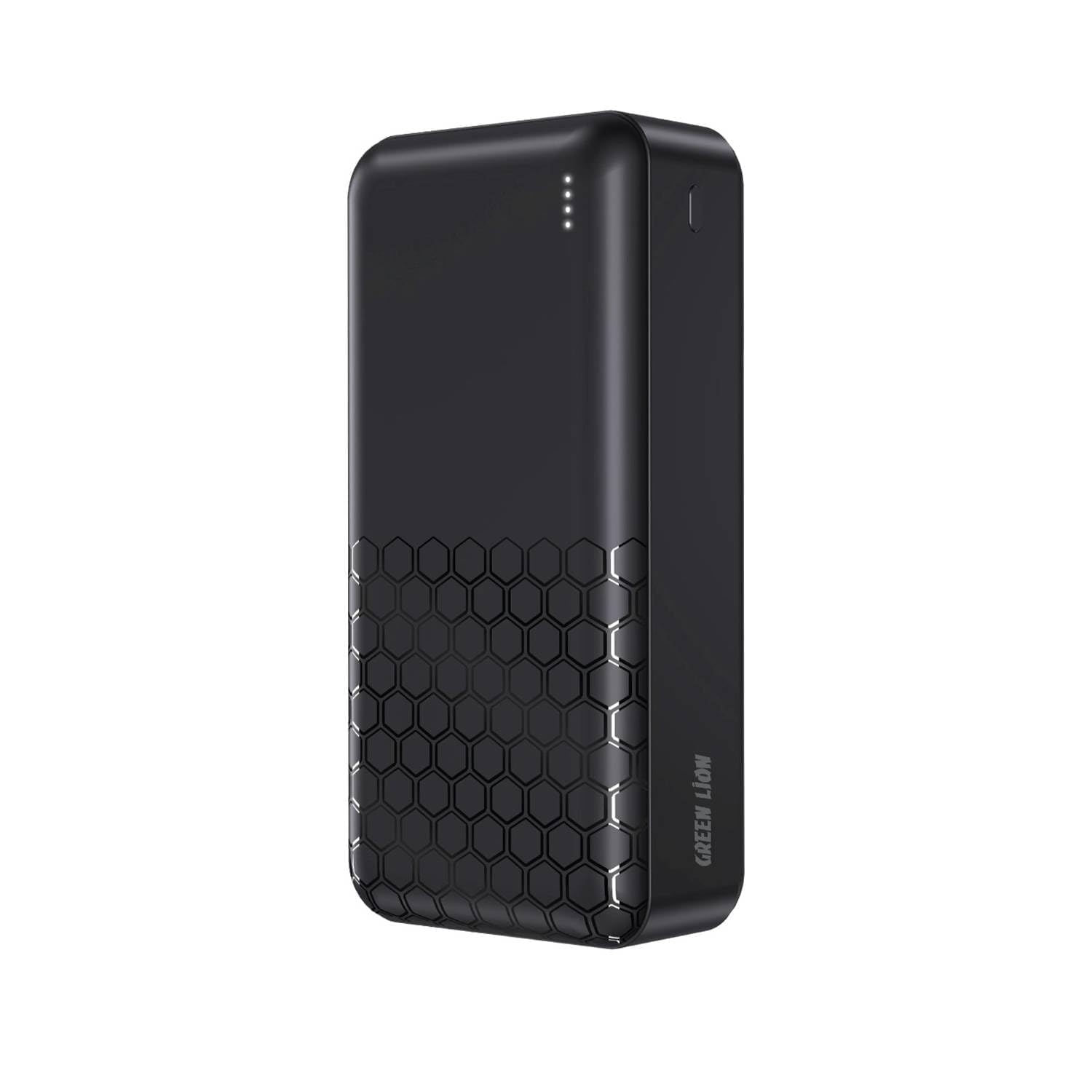 Green Lion Rome Ultra Slim Power Bank 20000mAh with 2 USB-A Ports, Type-C & Micro Input, Long Life Battery, ABS + PC Material, Lightweight Design - Black Black 20000 Milliamp Hours