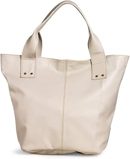 Bolsa Feminina Estilo Saco Em Legitimo Legitimo Couro Bovino (marfim)