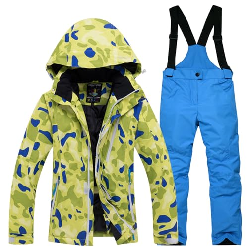 YFPICO Kinder Jungen Mädchen Skianzug Zweiteilig Skijacke + Skihose...