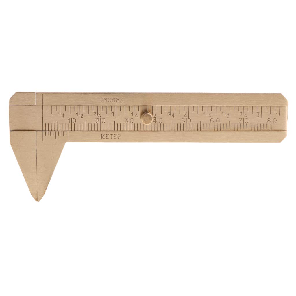 80mm 3.25in Vernier Caliper Double Scale Caliper Buddhist Beads Walnuts Measuring Ruler Compatible for Jewelry Antique