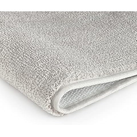 Blumtal Light Grey Bath Mat - Super Soft Non Slip Bathroom Mat, Washable Bathroom Rug, 50x80 cm Cover