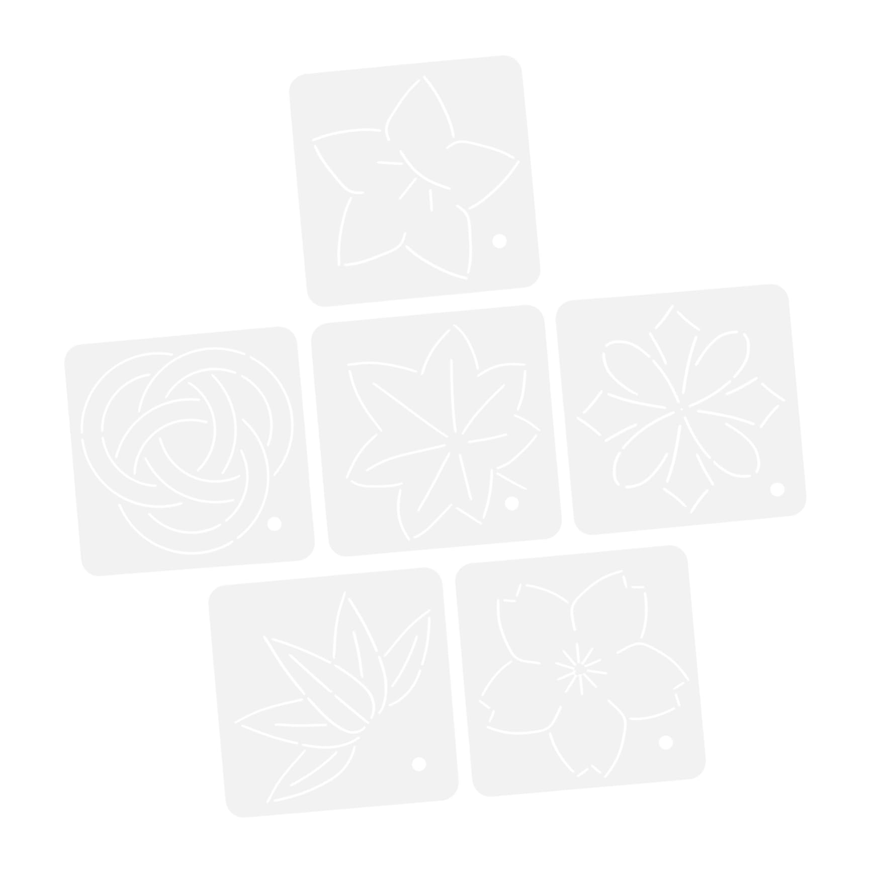 STOBOK 18piezas Plantillas De Acolchado Acrílico Para Bordado y Costura De Herramientas De Manualidades Diseños Reutilizables Para Patchwork y Acolchado