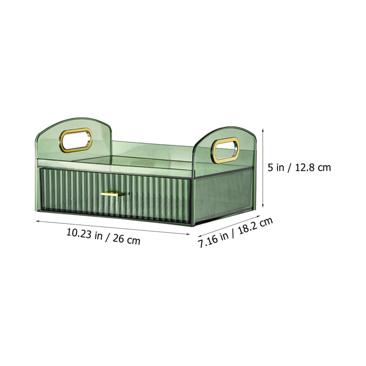 Organizzatore per Cosmetici Cassetto, Verde, PET