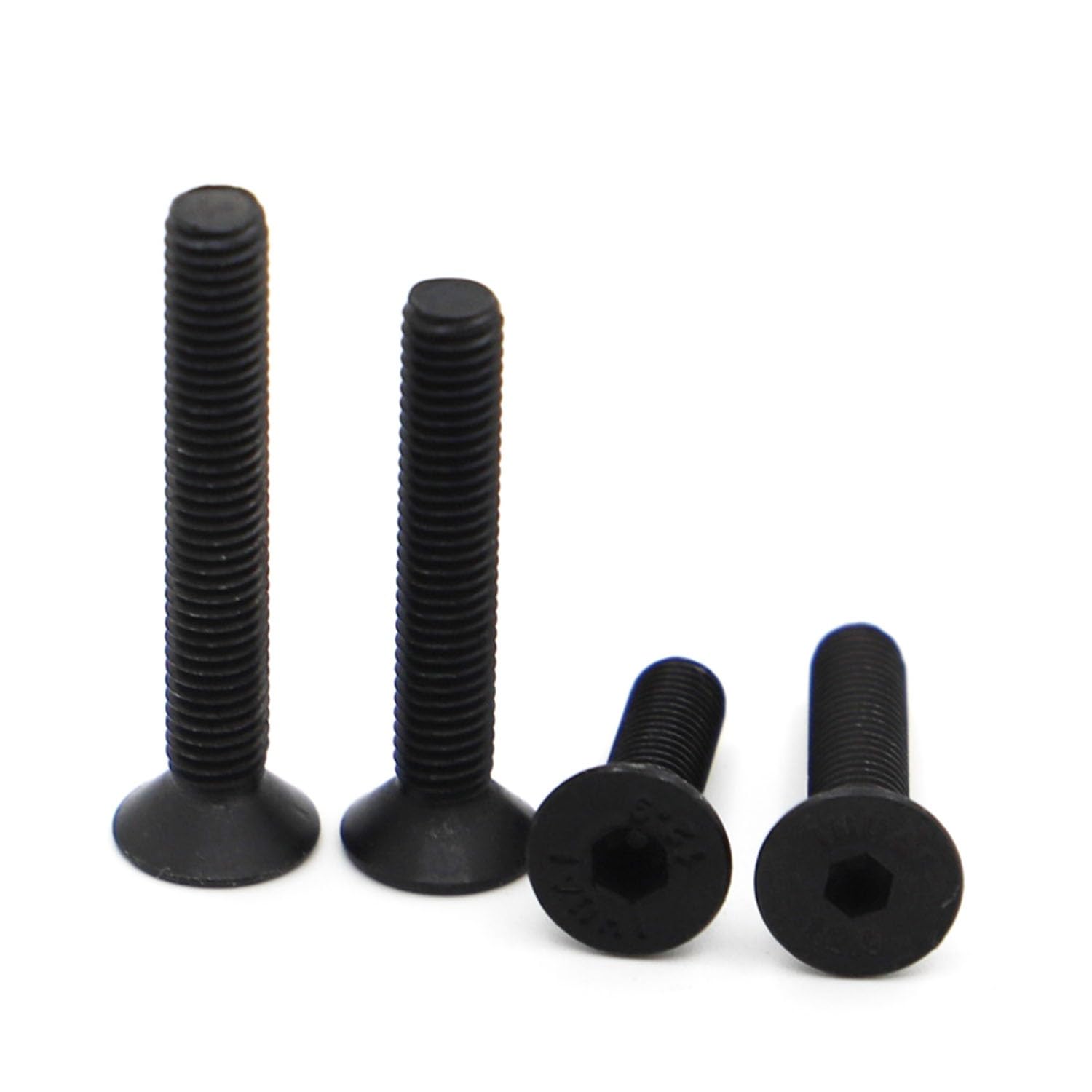 Tornillo autorroscante M2, M2.5, M3, M4, M5, M6, M8, M10, M12, acero negro, grado 10.9, hexagonal, cabeza plana, avellanada (1-50 piezas) cubierta de tornillo (35 mm, M3 50 piezas)