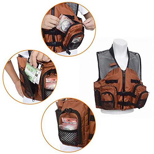 Ajustável Pesca Vest Mulheres Homens Outdoor Fisherman Vest com Multi-Projeto do bolso