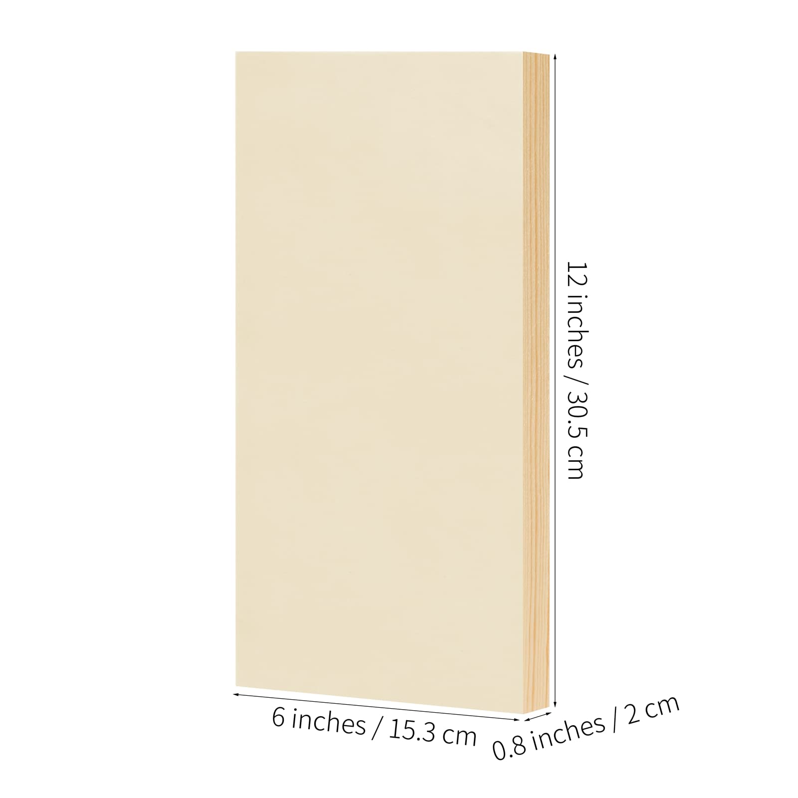 ADXCO 8 Pack Wood Panels 6 x 12 inch Wooden Canvas Board Unfinished Wooden Panel Boards for Painting, Arts, Pouring Use with Oils, Acrylics