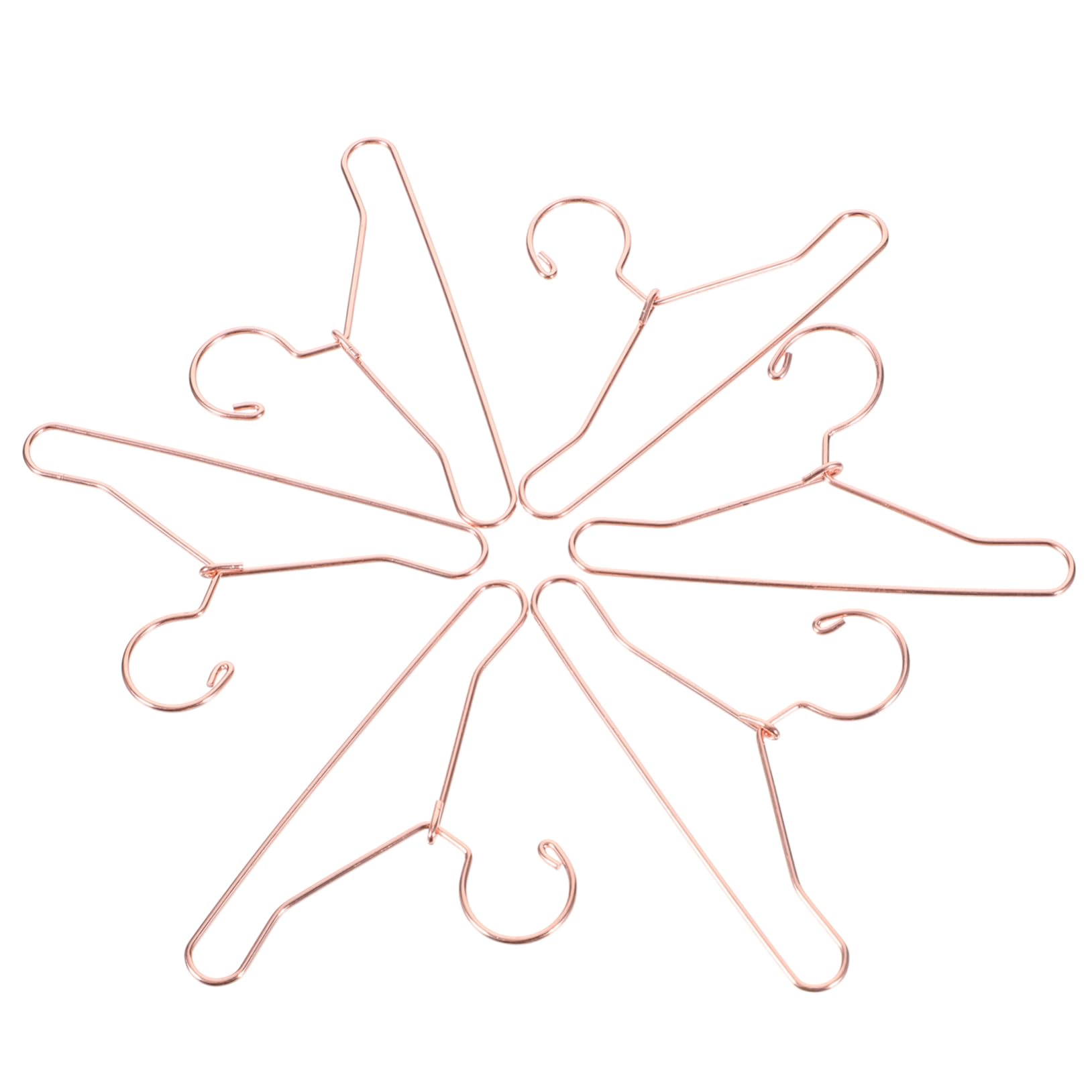 VANZACK 10Pcs Metal Mini Hangers for Doll Clothing Sturdy Doll Closet Hangers Elegant Design for Displaying and Accessories