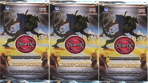 Chaotic SILENT SANDS Trading Card Game Booster - 3 PACK LOT (9 Cards/Pack)