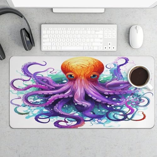 Colorful Octopus Pad Mouse Grande Antideslizante miniatura 5