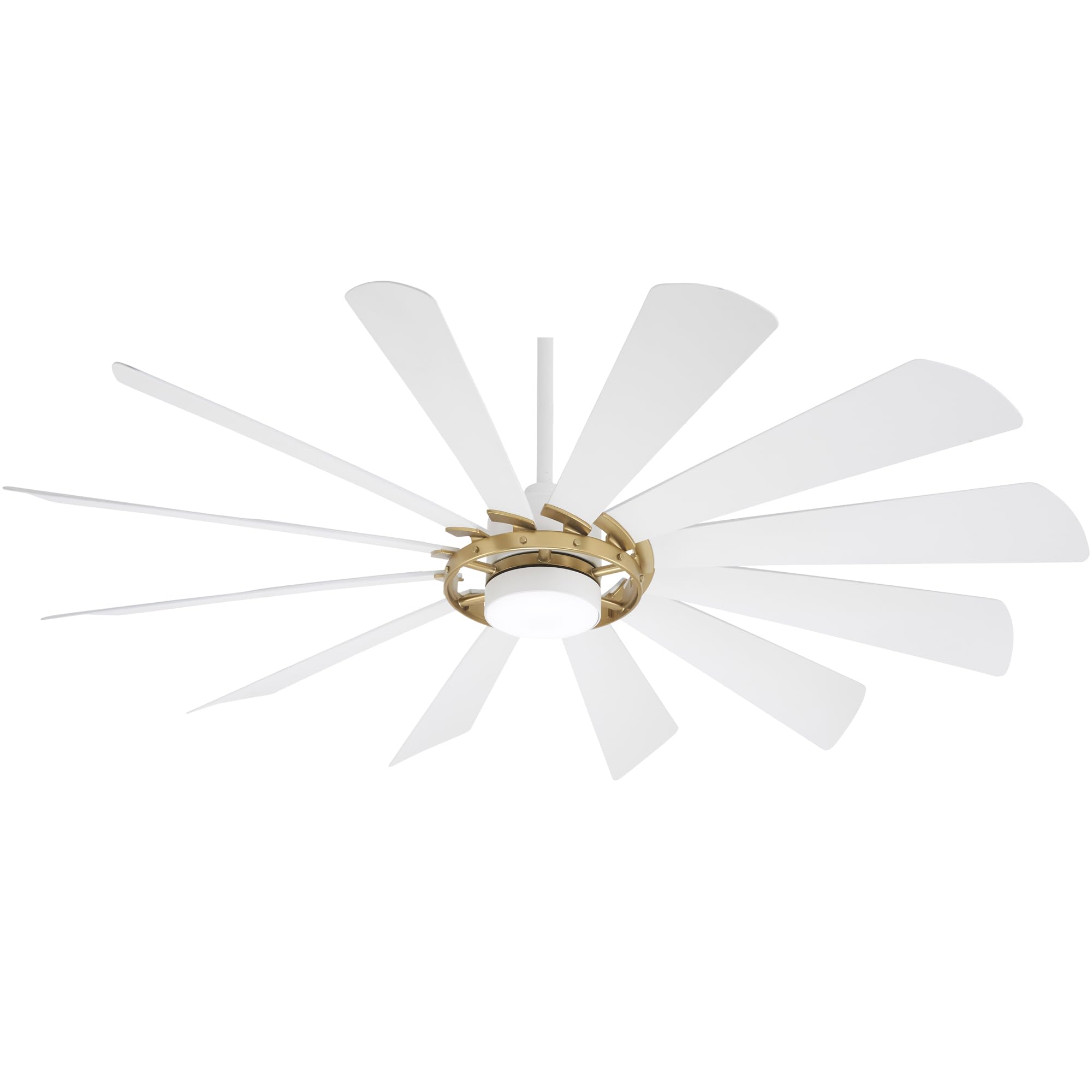 Amazon.com: MINKA-AIRE Windmolen Ceiling Fan in Satin Brass/White