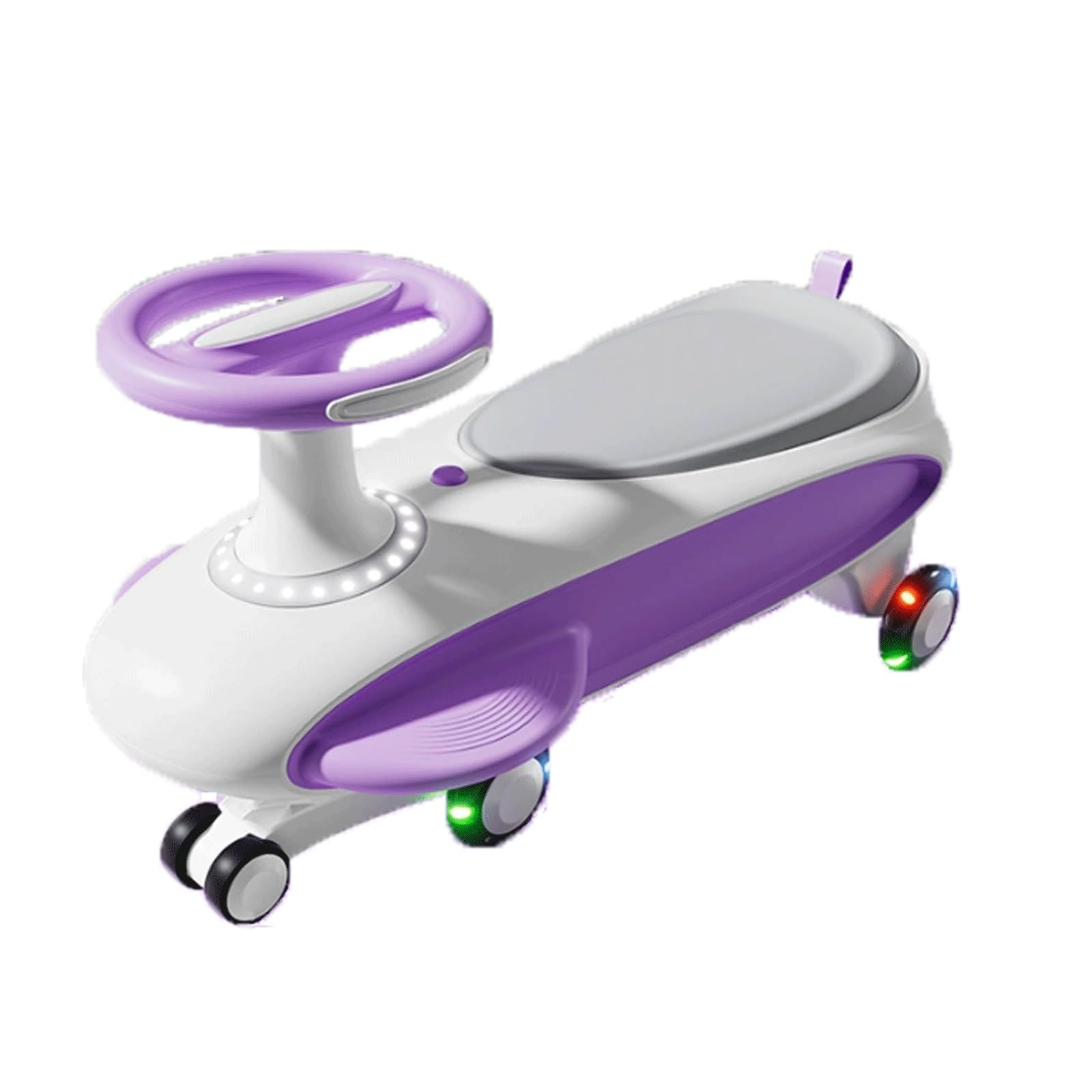 SDGBCXD Swing Car, Wiggle Car Music Light Anti-rollover For Kids Swing Silent Flash Wheel Age 3 And Up Months Cars(Lila)
