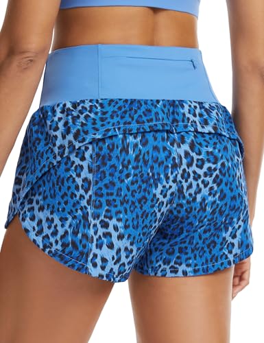 Image of THE GYM PEOPLE Womens High Waisted Running Shorts Quick Dry Athletic Workout Shorts with Mesh Liner Zipper Pockets