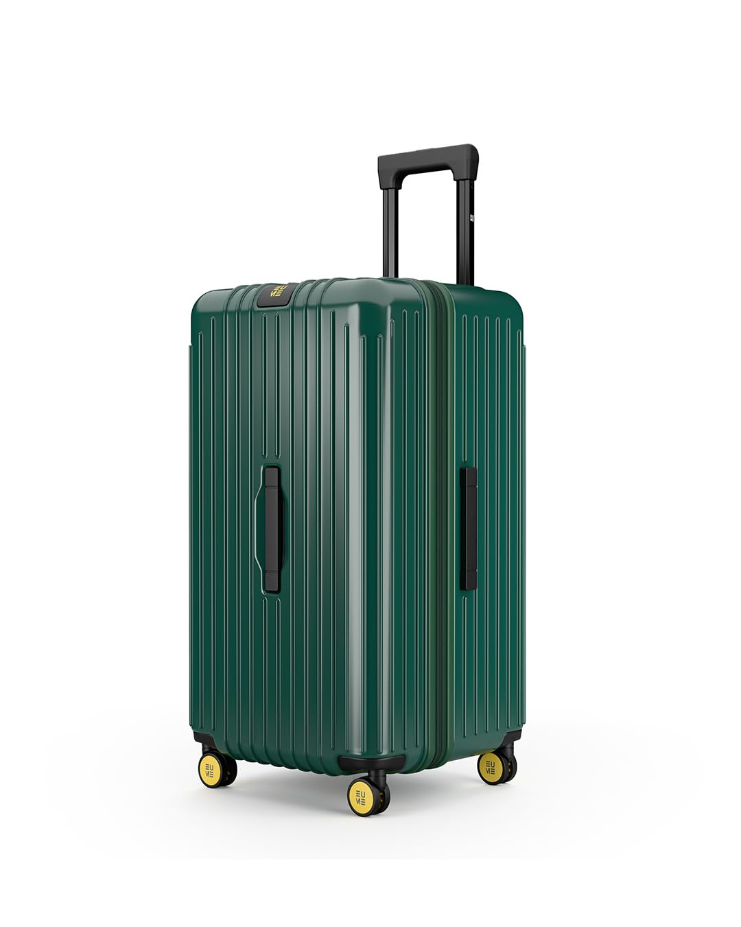 EUME Trunk Check in Trolley Bags for Travel Medium Size | 66cm to 74cm Expandable Trolley Bag | Polycarbonate 8 Silentrun Spinner Wheels Suitcase | Premium Trolley Bags for Travel (Pine Green)