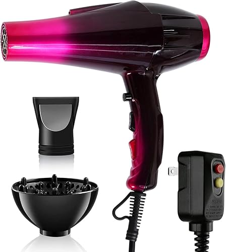 Secador de pelo, 3500 vatios profesional de salón iónico con motor de CA, 3 ajustes de calor, 2 velocidades, botón de disparo frío, cerámica