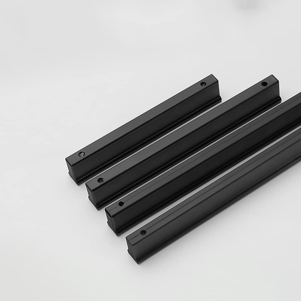 Möbelgriff Modern Lang, 2 Stück Schrankgriffe Schwarz,Massive Aluminium | Beschichtungsverfahren,Gesamtlänge:29-1000mm T-Zuggriffe,Griffe für küchenschränke Kleiderschrank Zieht Griffe,1000mm/39.4in