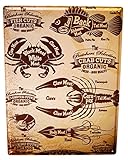 LEotiE SINCE 2004 Cartel de chapa Nostalgie Fun Cangrejos - Piezas de mariscos