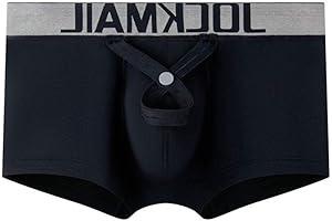 Cotton Men Boxer U Convex Pouch Adjustable Cock Ring Underwear