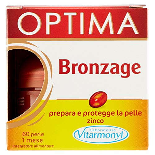Vitarmonyl OPTIMA BRONZAGE ● Integratore 60 perle ● Prepara e protegge la pelle ● Registrato Ministero Salute Italiano