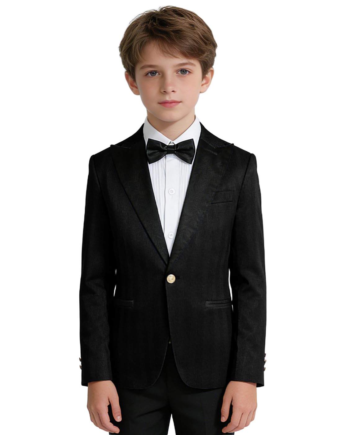 Smokinganzug für Jungen, Anzugjacke und schwarze Hose