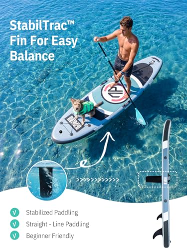 Image of Niphean 10' Inflatable Paddle Board, Ultra-Light SUP for Beginners | Versatile Yoga Paddle Board with Durable SUP Accessories, 400lbs Capacity, Stand Up Paddle Boards for Adults & Youth