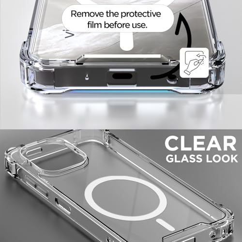 Image of Pikkme Back Cover for Vivo Y11 5G Mag-Safe Shockproof PC + TPU Protective Case Magnetic Support Bumper Case (Transparent Mag-Safe)